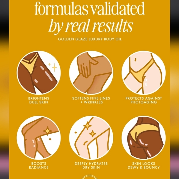 NIB Truly Golden Glaze Luxury Body Oil-Brightening Body Shimmer Oil-3.1 FL - Picture 6 of 7